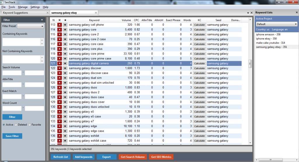 ebay keywords search volume