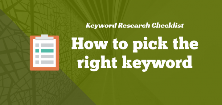 keyword research checklist