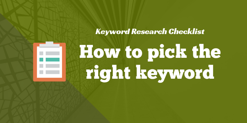 keyword research checklist